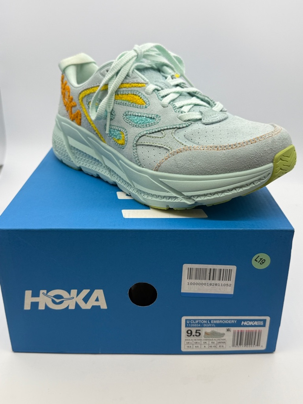 Hoka Women's Mint Green & Yellow Athletic Sneakers